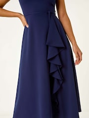 Blau - Roman Bardot Ruffle Wrap Dress - Bild 5 von 5