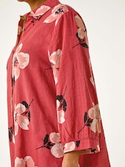 Roman Red Longline Floral Print Blouse - Image 5 of 5