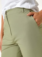 Roman Green Plain Cotton Chino Trousers - Image 5 of 5