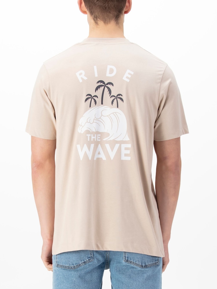Luke 1977 Relaxed Fit Solstice Ride The Wave Dk Ecru 100% Cotton T-Shirt - Image 2 of 6