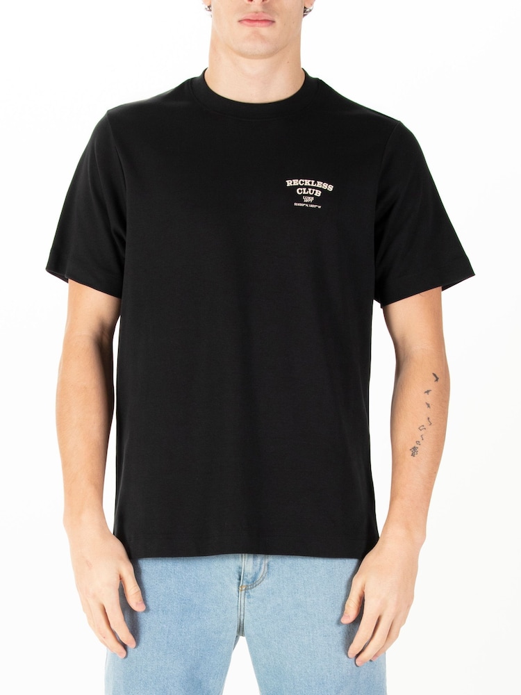 Luke 1977 Reckless Relaxed Fit 100% Cotton Black T-Shirt - Image 1 of 7