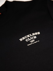 Luke 1977 Reckless Relaxed Fit 100% Cotton Black T-Shirt - Image 6 of 7