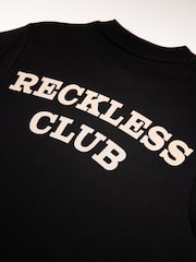 Luke 1977 Reckless Relaxed Fit 100% Cotton Black T-Shirt - Image 7 of 7