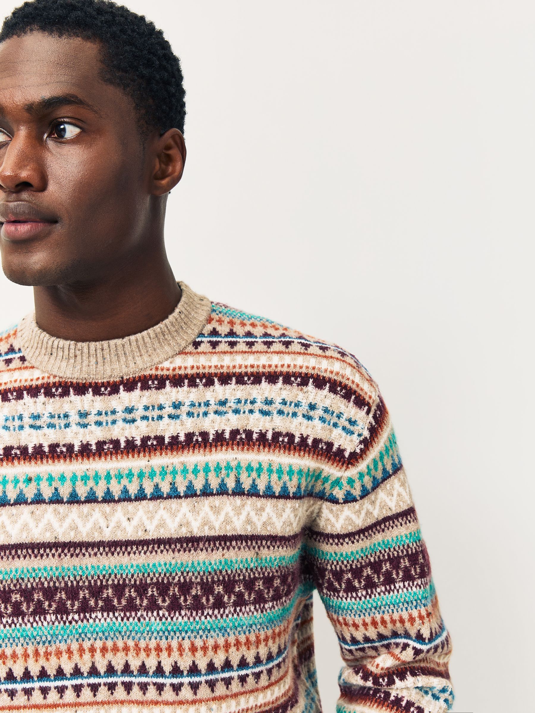 Buy Multi Regular Fit Fairisle Pattern Crew Neck Jumper from Next USA
