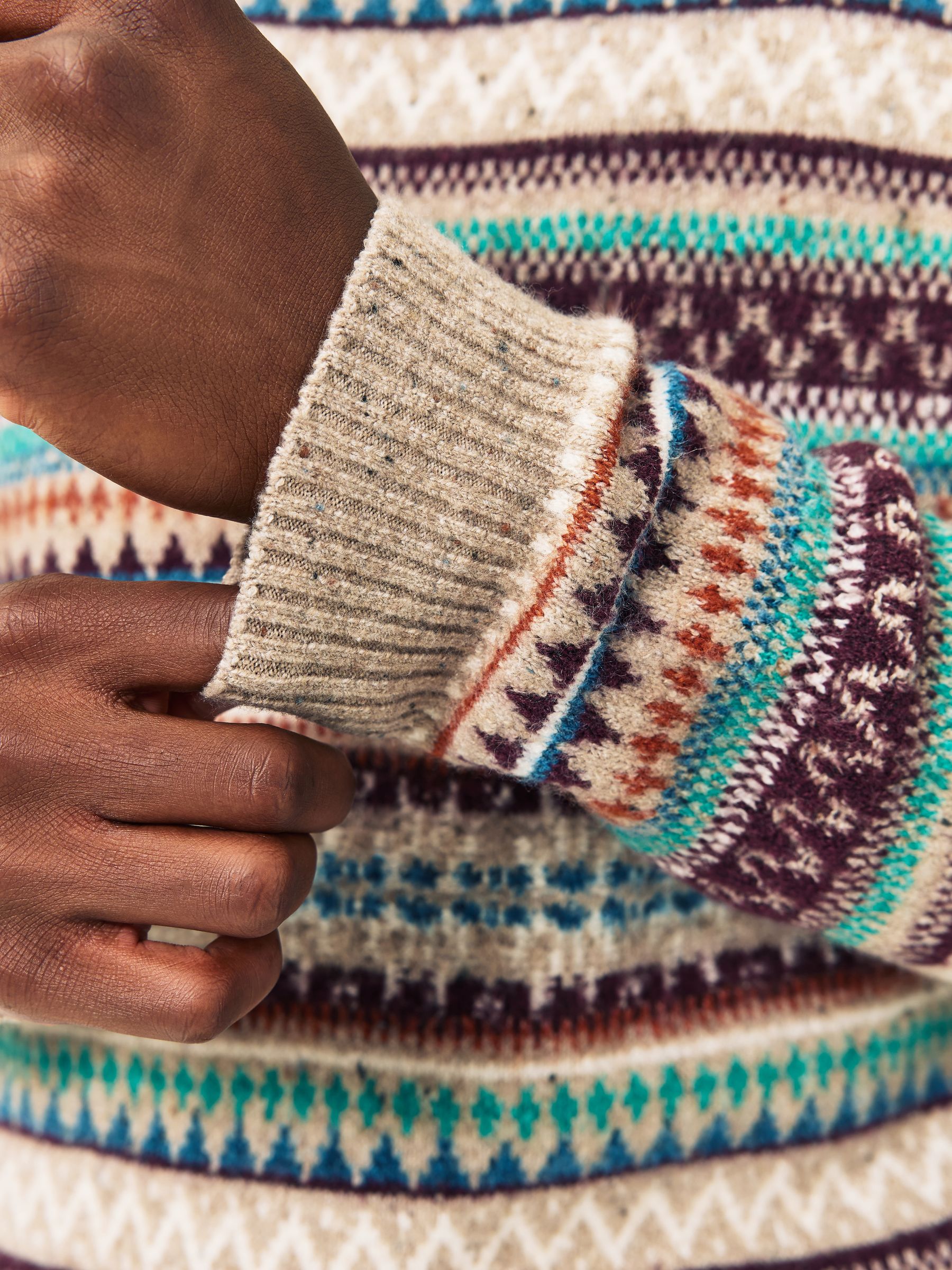 Buy Multi Regular Fit Fairisle Pattern Crew Neck Jumper from Next USA