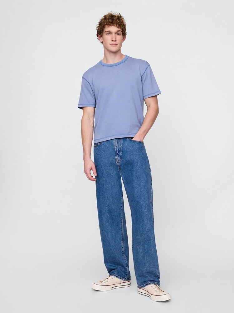 Gap Blue Heavyweight Boxy T-Shirt - Image 3 of 3 Gap Blue Heavyweight Boxy T-Shirt - Image 3 of 3