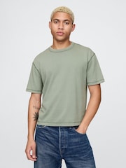 Grün - Gap – schweres, kastiges T-Shirt - Bild 1 von 4