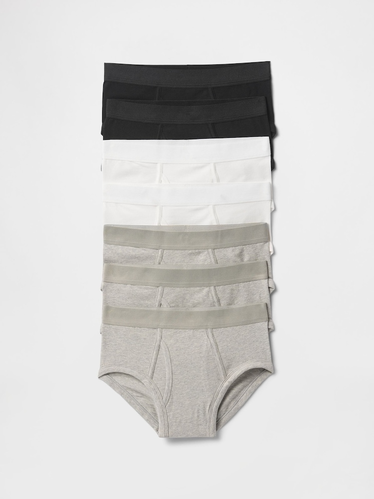 Gap Grey/Black Organic Cotton Briefs 7-Pack - Image 1 of 1 Gap Grey/Black Organic Cotton Briefs 7-Pack - Image 1 of 1