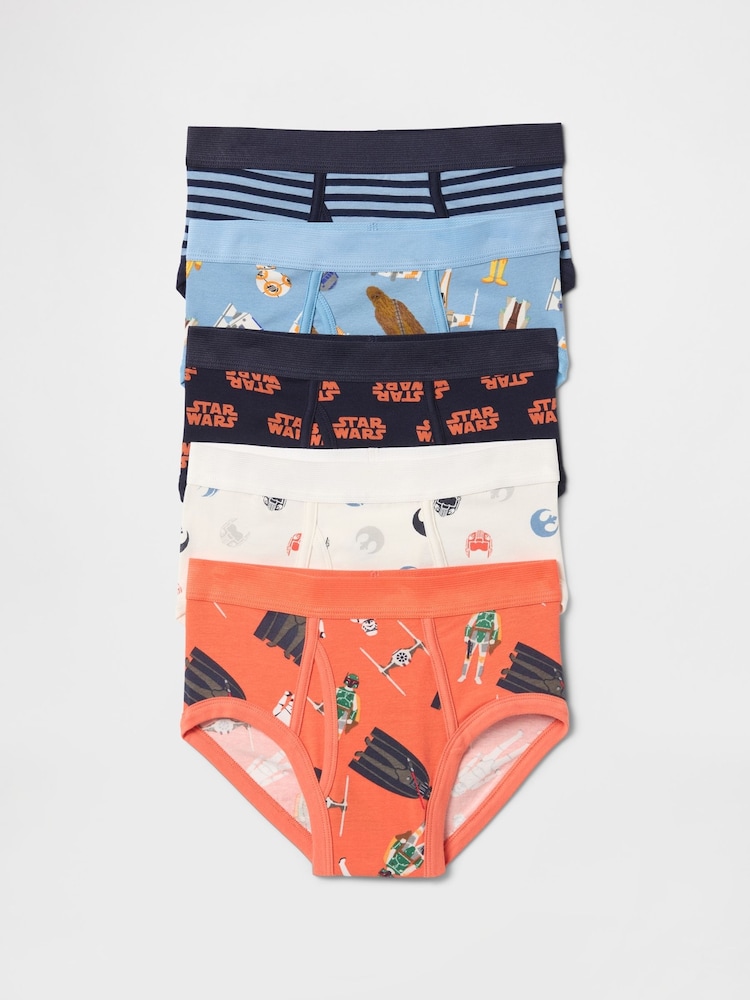 Gap Star Wars 5er-Pack Baumwoll-Stretch-Unterwäsche-Slips (4–13 Jahre) - Bild 1 von 1