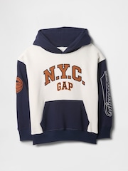 Gap White Vintage Soft NYC Logo Hoodie (4-13yrs) - Image 2 of 5