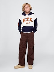 Gap White Vintage Soft NYC Logo Hoodie (4-13yrs) - Image 4 of 5
