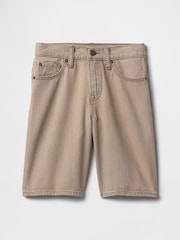 Gap Beige UltraSoft 90s Loose Denim Shorts (5-13yrs) - Image 4 of 5