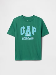 Зеленый - Футболка с логотипом Gap (4-13лет) - Изображение 1 из 2