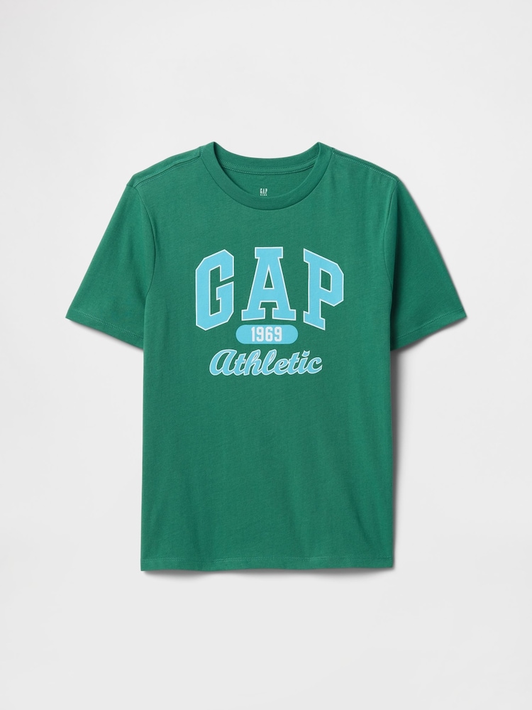 Зеленый - Футболка с логотипом Gap (4-13лет) - Изображение 1 из 2