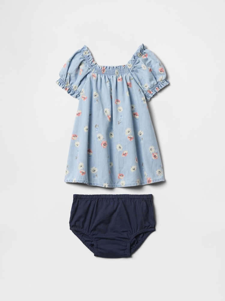 Gap Floral Denim Dress (Newborn-24mths) - Imagen 1 de 3