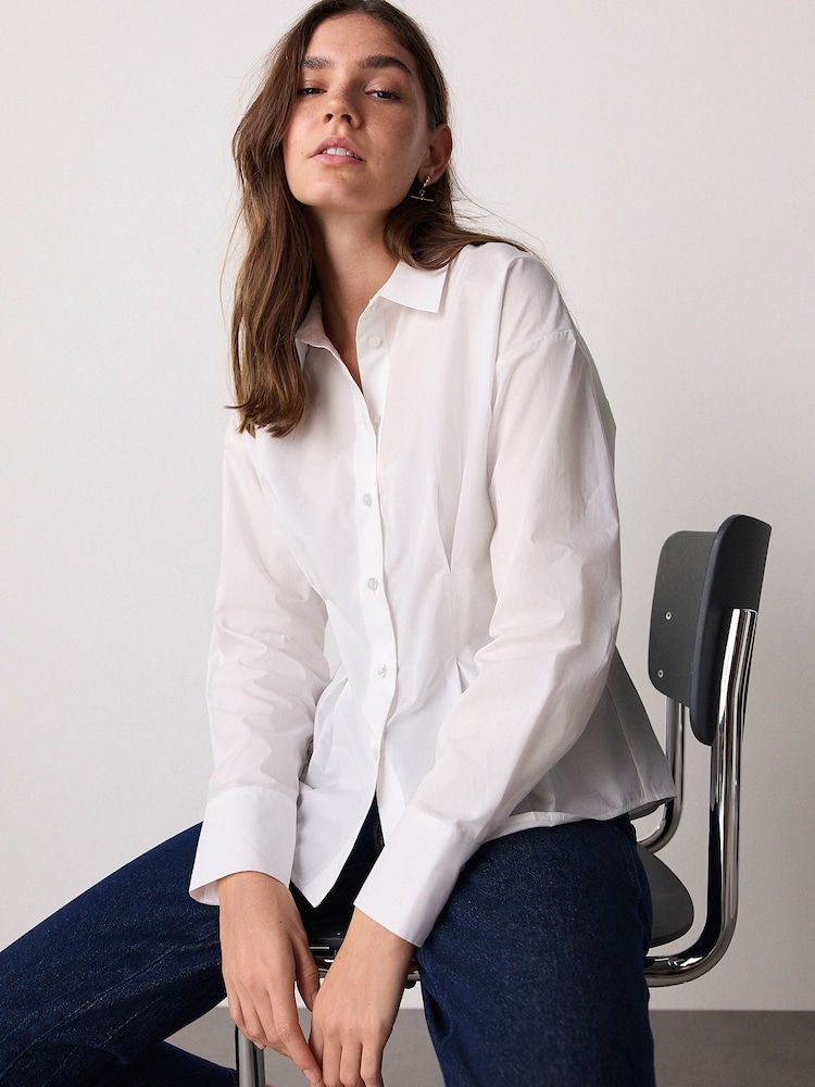 White Cinched Shirt - Image 1 of 8