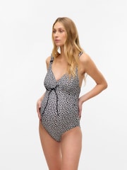 Mamalicious Brown Printed Nursing Swimsuit - Image 3 of 5