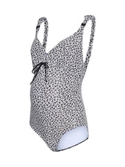 Mamalicious Brown Printed Nursing Swimsuit - Image 5 of 5