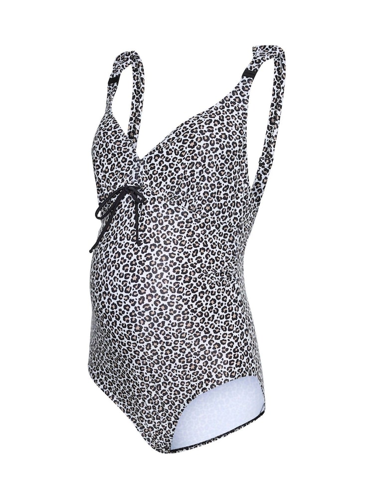 Mamalicious Brown Printed Nursing Swimsuit - Image 5 of 5