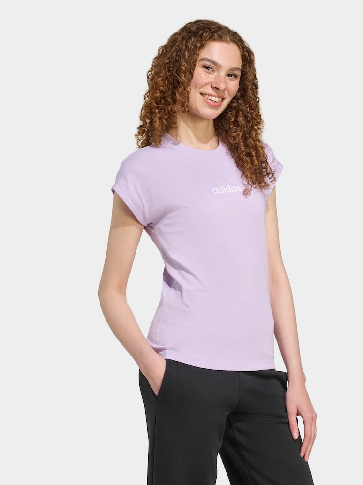 أرجواني - تيشرت جيرسيه ناعم تشكيلة Essentials من adidas - صورة 2 من 7 أرجواني - تيشرت جيرسيه ناعم تشكيلة Essentials من adidas - صورة 2 من 7