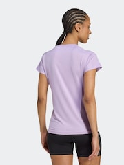 adidas Purple Aeroready Train Essentials Minimal Branding V-Neck T-Shirt - Image 2 of 6