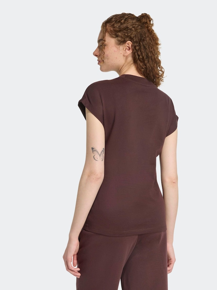 adidas Brown Essentials Single Jersey T-Shirt - Image 2 of 7