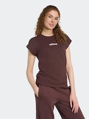 adidas Brown Essentials Single Jersey T-Shirt - Image 3 of 7