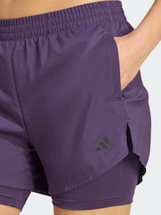 adidas Purple Minimal 2-In-1 Shorts - Image 4 of 6