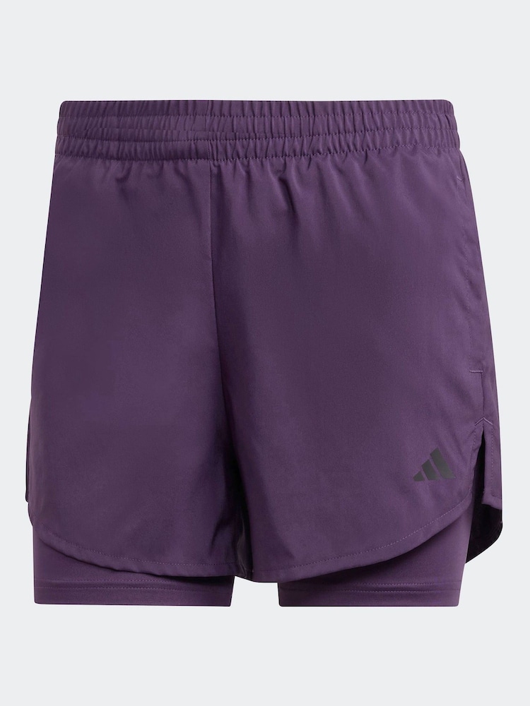 adidas Purple Minimal 2-In-1 Shorts - Image 6 of 6 adidas Purple Minimal 2-In-1 Shorts - Image 6 of 6