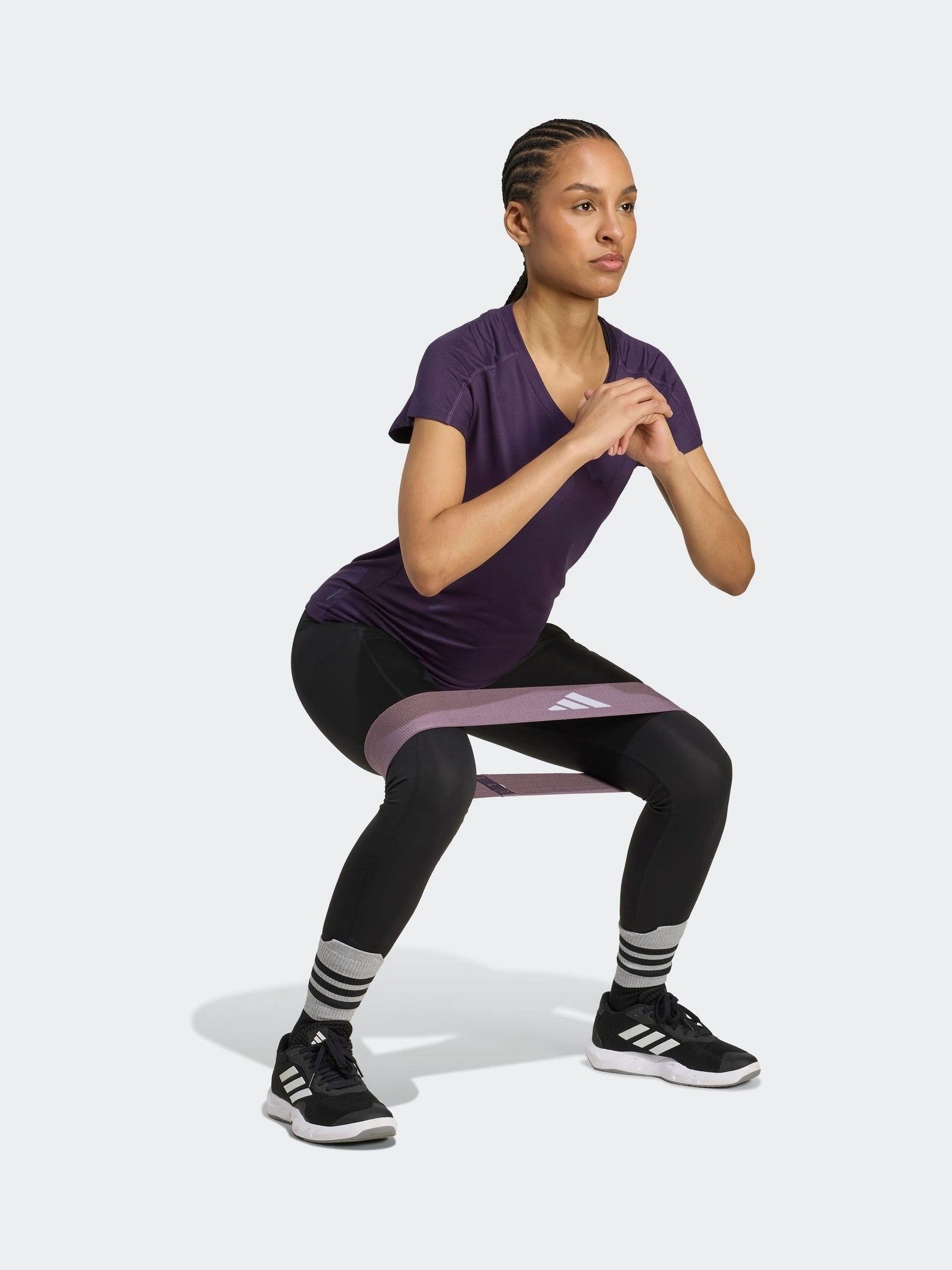 Buy adidas Purple Light Aeroready Train Essentials Minimal