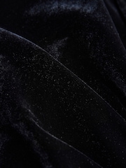 Black Velvet Tux Wrap Dress - Image 3 of 3