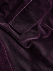 Burgundy Red Velvet Single Breasted Blazer - Image 2 of 3