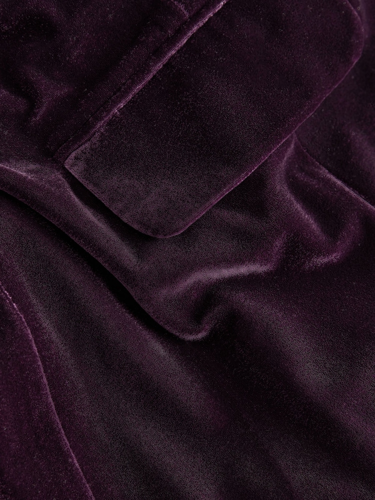 Burgundy Red Velvet Single Breasted Blazer - Image 2 of 3 Burgundy Red Velvet Single Breasted Blazer - Image 2 of 3