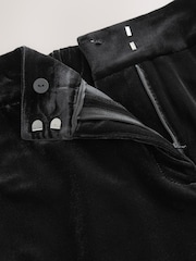 Black Velvet Elastic Back Wide Leg Trousers - Image 2 of 3