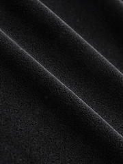 Black Velvet Elastic Back Wide Leg Trousers - Image 3 of 3