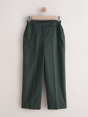 Green Check Elasticated Back Wide Leg Trousers - Image 1 of 3