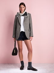 Natural Tabatha Simmons X Next Houndstooth 100% Wool Blazer - Image 2 of 6