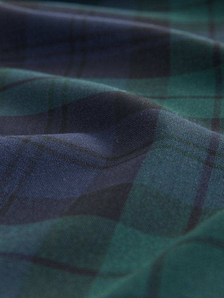 Grün/Marineblau - Tartan Pleated Midi Kilt Skirt - Bild 2 von 3