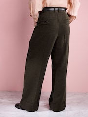 أخضر - Tabitha Simmons X Next Wool Blend Wide Leg Trousers - صورة 4 من 8