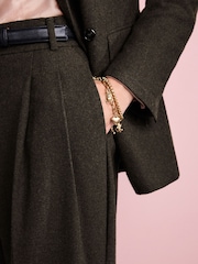 أخضر - Tabitha Simmons X Next Wool Blend Wide Leg Trousers - صورة 5 من 8
