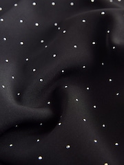 Black Sparkle Stud Embelished Bandeau Midi Dress - Image 3 of 3