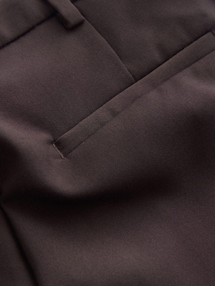Chocolate Brown Slim Tailored Trousers - Image 2 of 3 Chocolate Brown Slim Tailored Trousers - Image 2 of 3