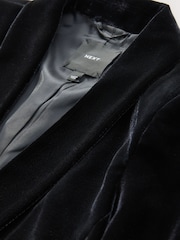 Black Velvet Single Breasted Blazer - Image 2 of 3