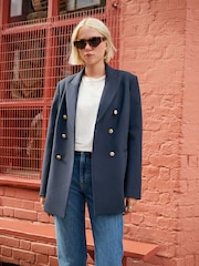 Marinha - Military Double Breasted Blazer - Imagem 1 de 8