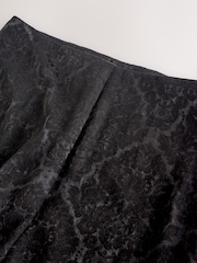 Black Jacquard Straight Leg Occasion Trousers - Image 2 of 5