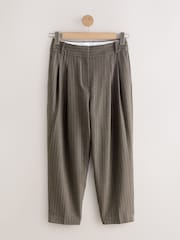 Neutro - Stripe Tabitha Simmons X Wool Blend Straight Trousers - Imagem 1 de 3