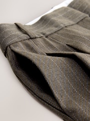 Neutral Tabitha Simmons X Next Stripe Wool Blend Straight Trousers - Image 10 of 10