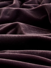 Chocolate Brown Matte Velvet Drape Midi Skirt - Image 7 of 7