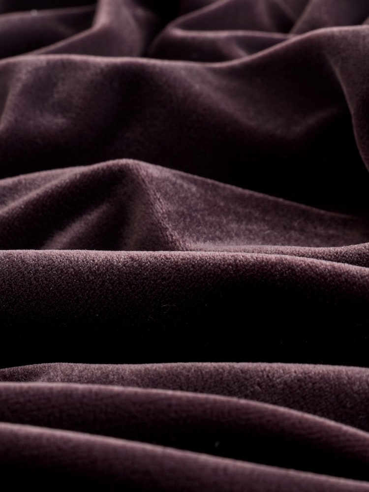 Chocolate Brown Matte Velvet Drape Midi Skirt - Image 7 of 7
