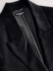 Black Tabitha Simmons Cotton Velvet Single Breasted Blazer - Image 2 of 5